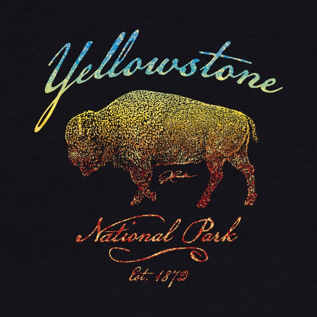 Yellowstone National Park Walking Bison by jcombs